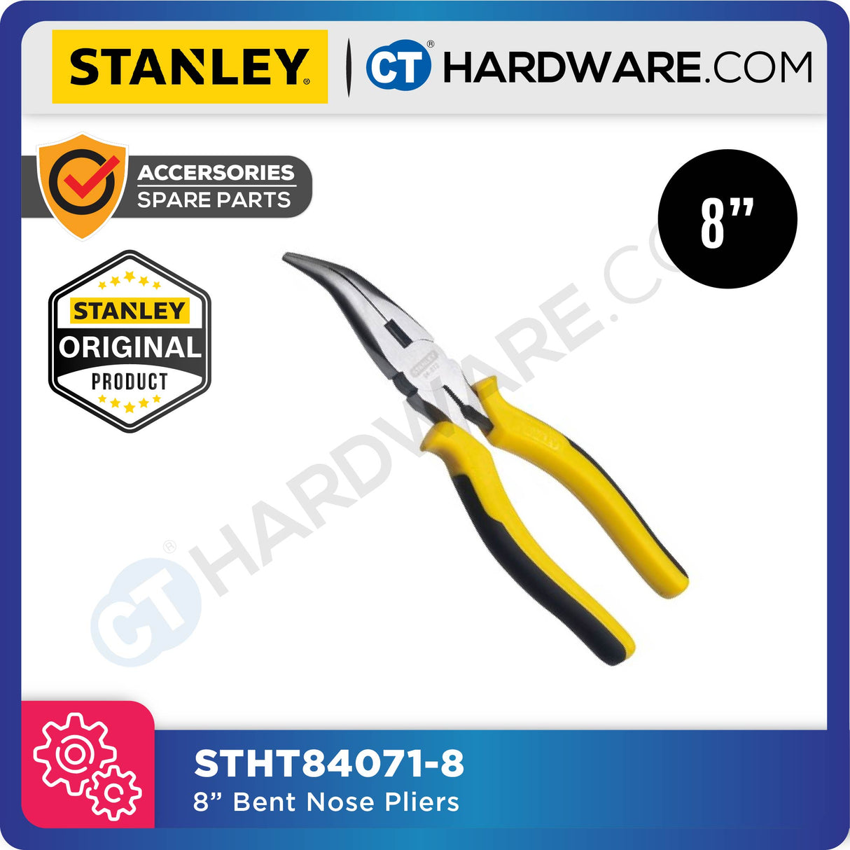 STANLEY BENT NOSE PLIER 6" / 8" (1pc)