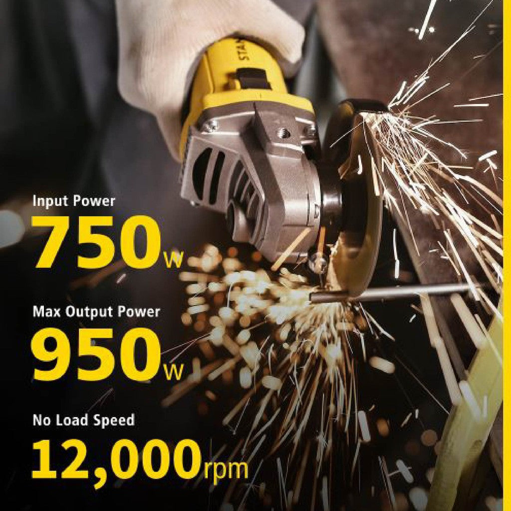 Stanley SG7100 Slim Small Angle Grinder 750W 100mm