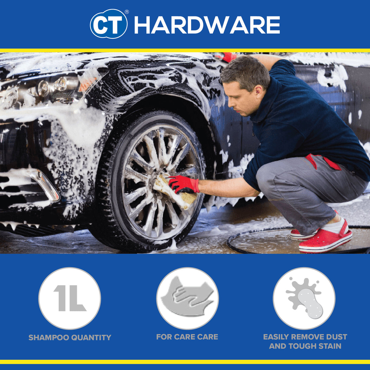 TYPE R WWCS1L Wash & Wax Car Shampoo 1L For Car Care