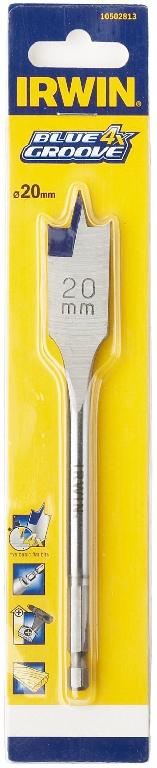 IRWIN 4X BLUE GROOVE FLAT BIT 19MM 10502812