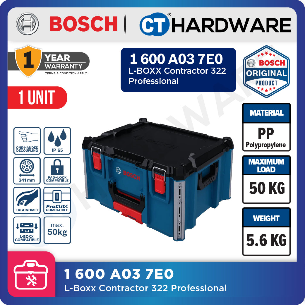 Bosch L-BOXX Contractor 1600A037E0 1600A037E1 1600A037E2 1600A037E3 1600A037E4 1600A037E5 1600A037DZ 1600A037DY