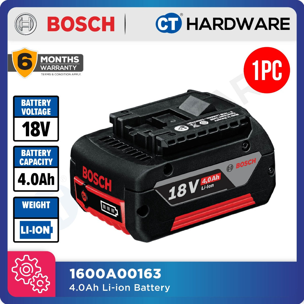Bosch ProCore 18V Lithium-Ion Battery Packs & Chargers - 1PC