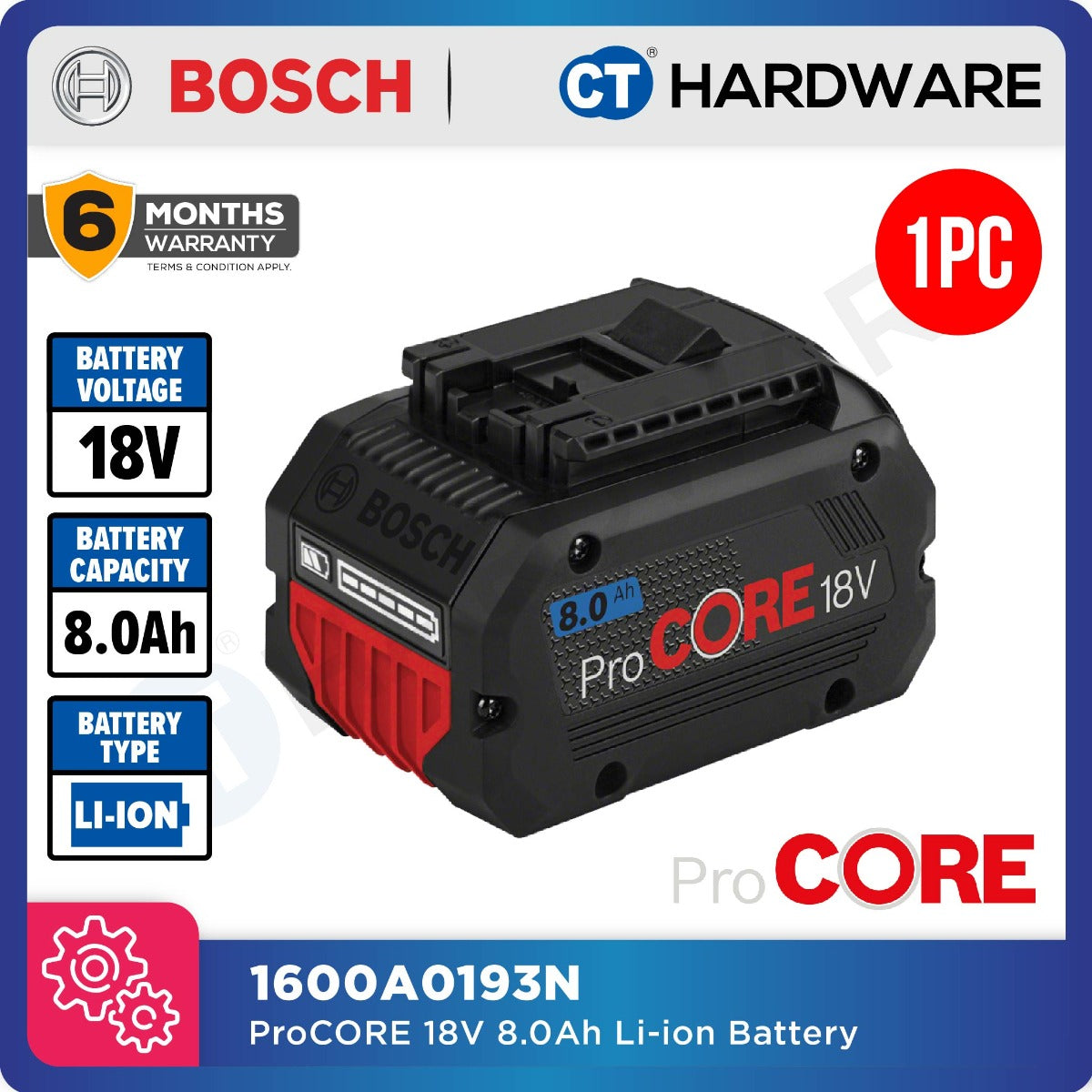 Bosch ProCore 18V Lithium-Ion Battery Packs & Chargers - 1PC