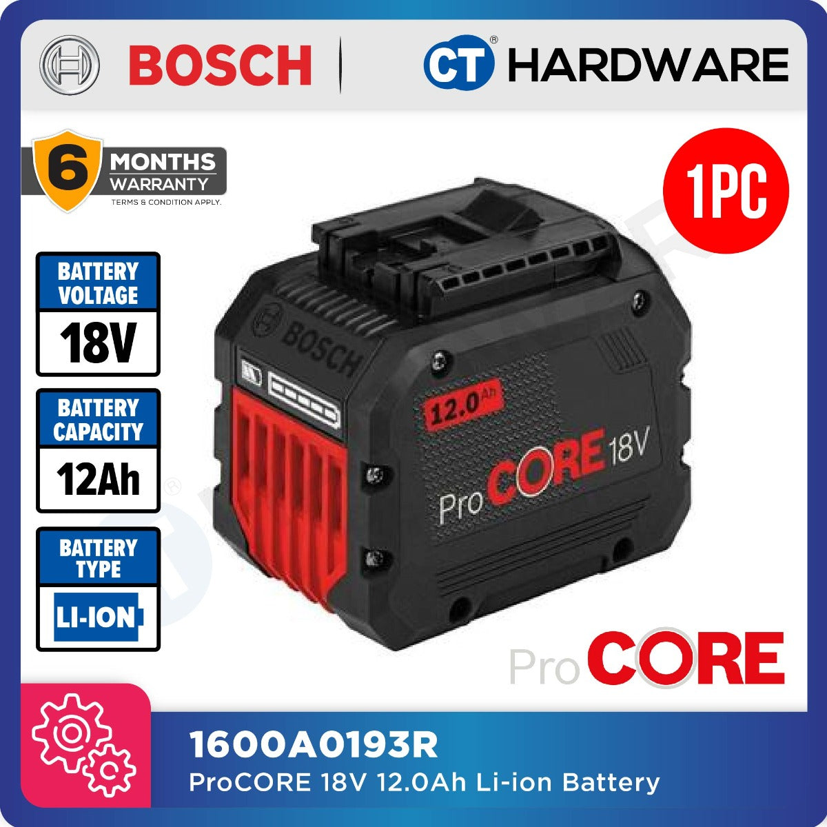 Bosch ProCore 18V Lithium-Ion Battery Packs & Chargers - 1PC