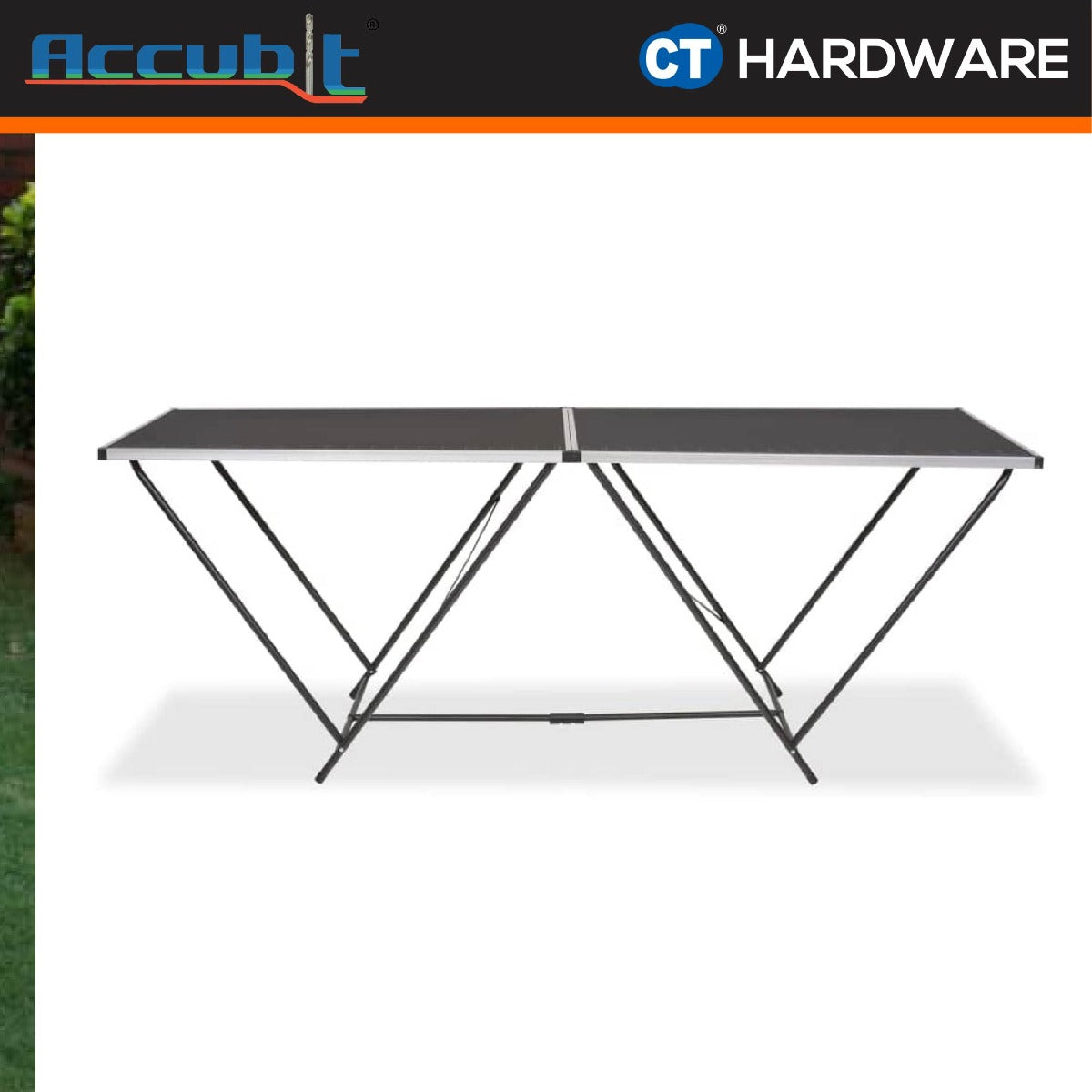 ACCUBIT 181012A ALLUMINIUM FOLDING TABLE 300 X 60 X 80 CM