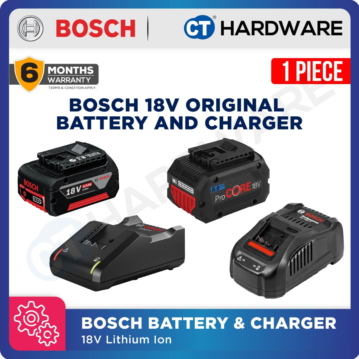 Bosch ProCore 18V Lithium-Ion Battery Packs & Chargers - 1PC