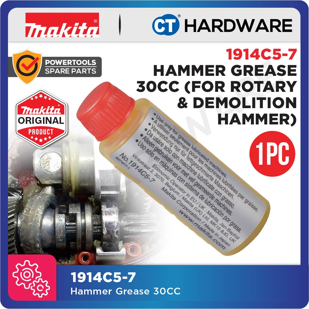 MAKITA 1914C5-7 HAMMER GREASE 30CC FOR ROTARY HAMMER AND DEMOLITION HAMMER