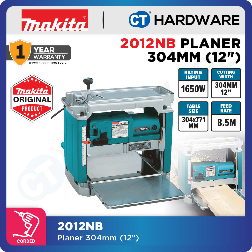 Makita 2012NB Planer 1650W 12" 304mm