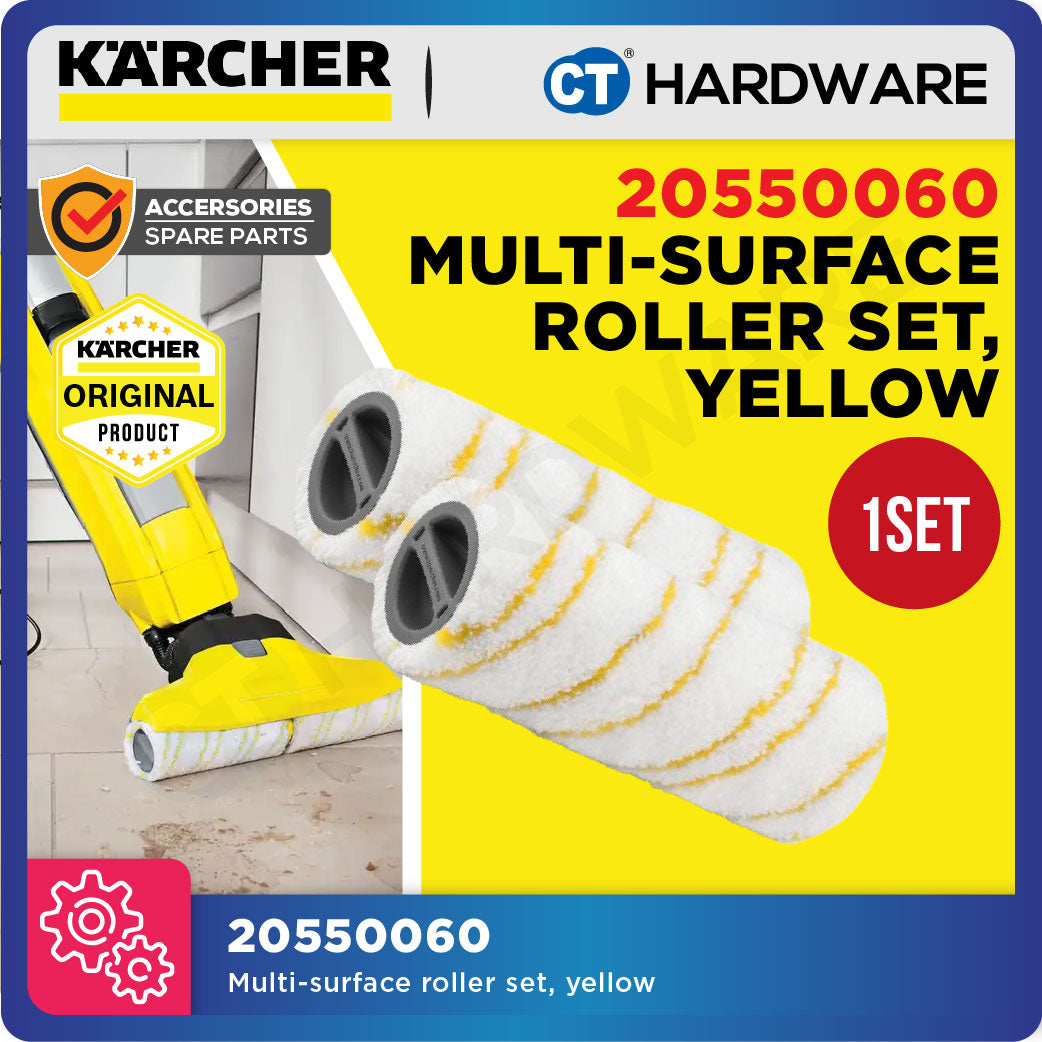 Karcher 20550060 Multi-surface roller set, yellow