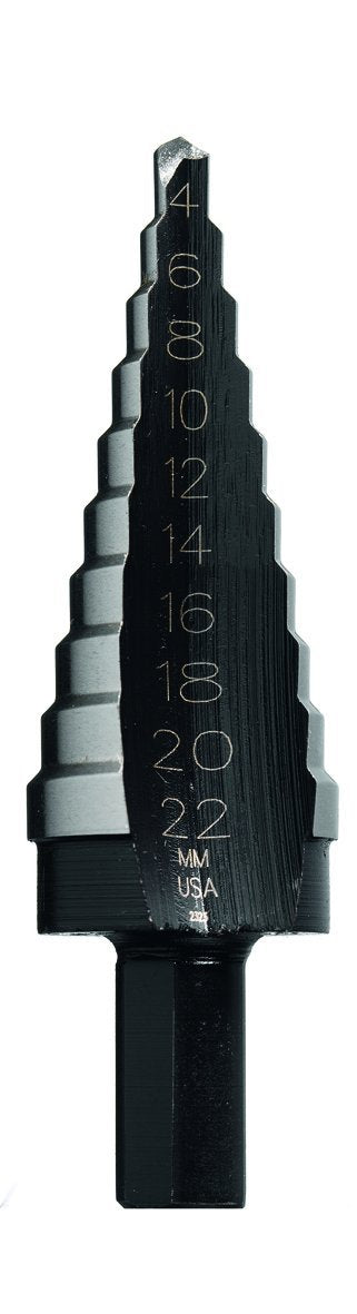 Irwin 4 - 22mm Step Drill Bit (10 Holes) 10502853