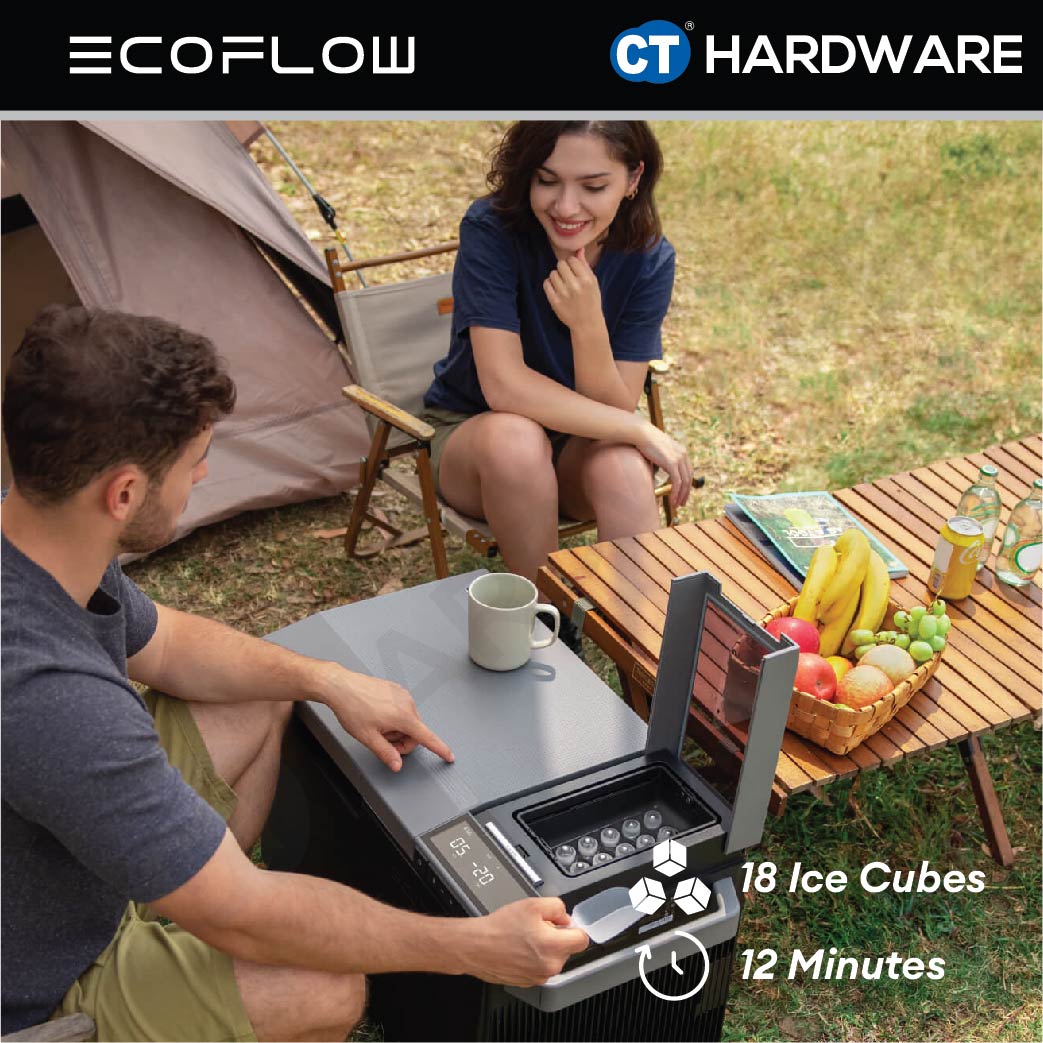 ECOFLOW GLACIER PORTABLE REFRIGERATOR 38L POWER RATING 120W 23KG