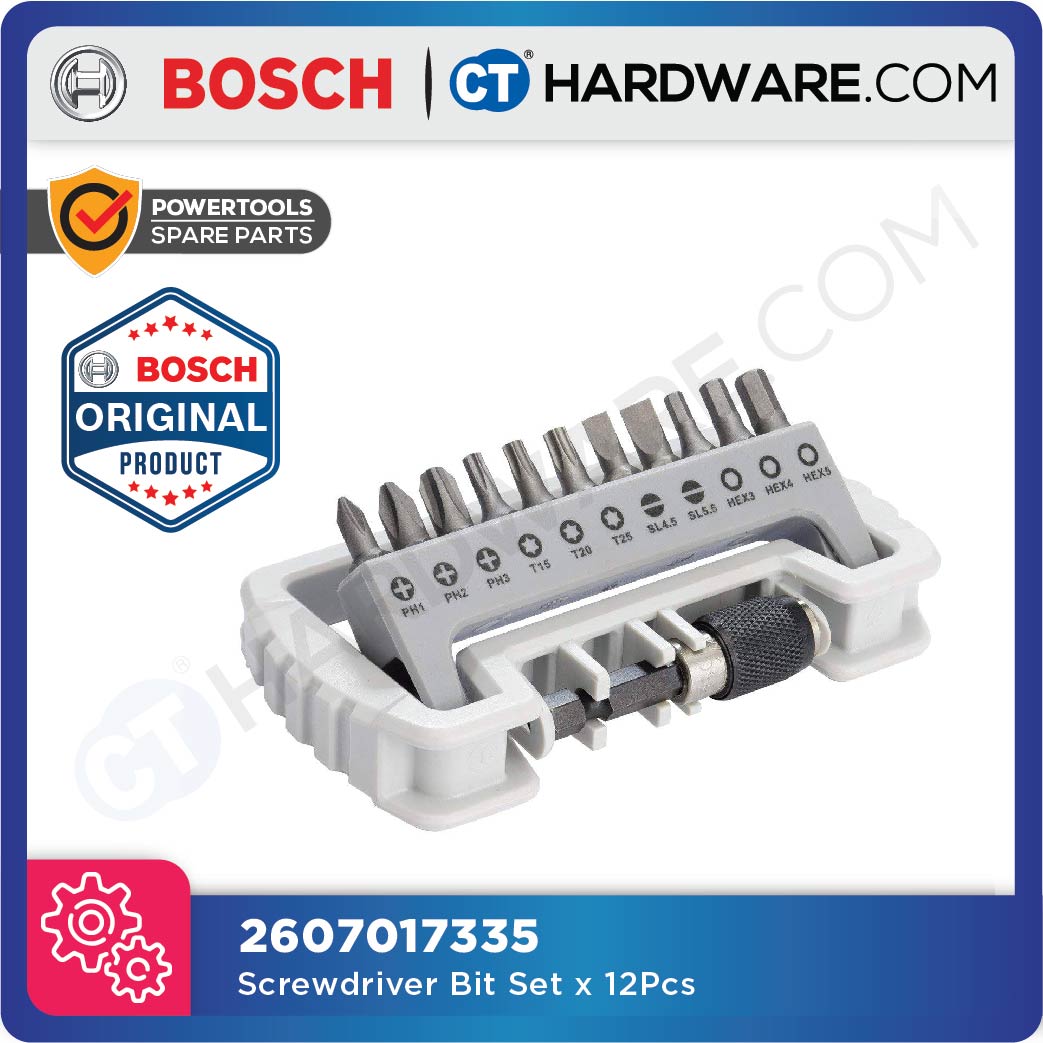 BOSCH 2607017335 PROFESSIONAL 11+1 SCREWDRIVER BIT SET 1/4" SHANK LONG LIFE