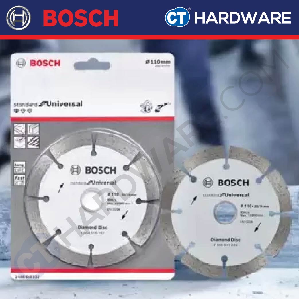 Bosch 2608615232 Multi Material Diamond Cutting Disc 110mm 16/20mm Bore (1pc)