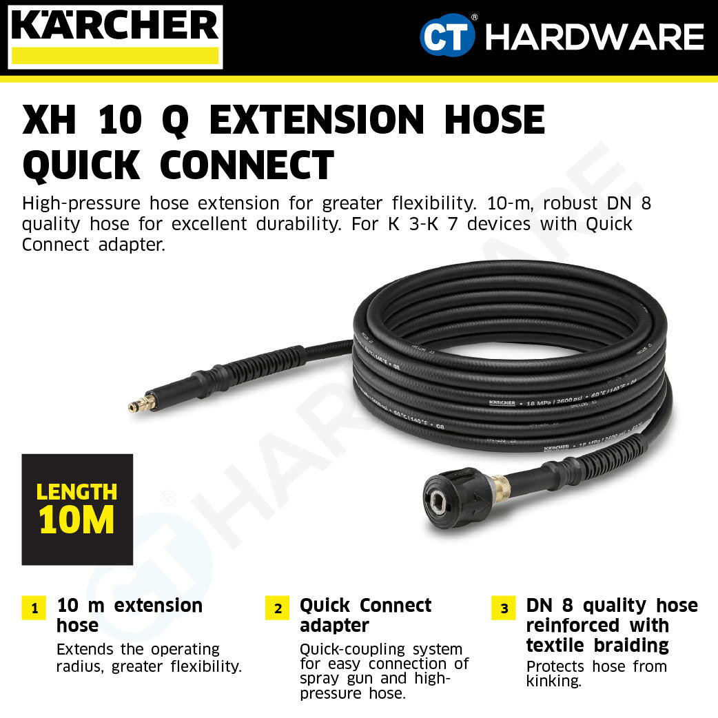 Karcher 26417100 XH 10 Q extension hose Quick Connect