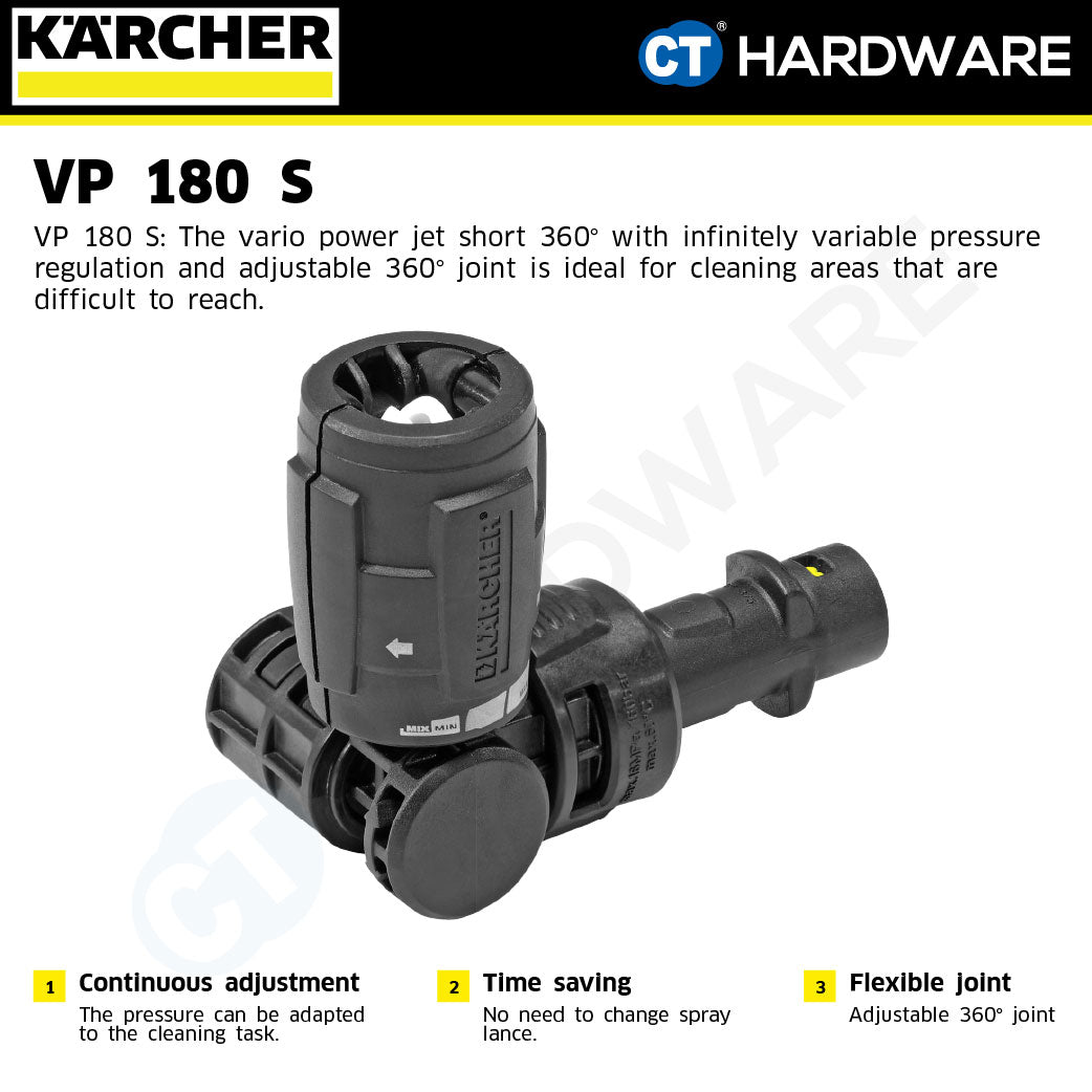 Karcher 26432540 VP180S Vario Power Jet Short 360°