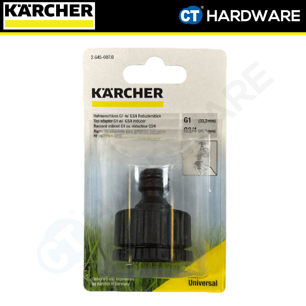 Karcher 26450070 G1 tap adaptor with G3/4 reducer