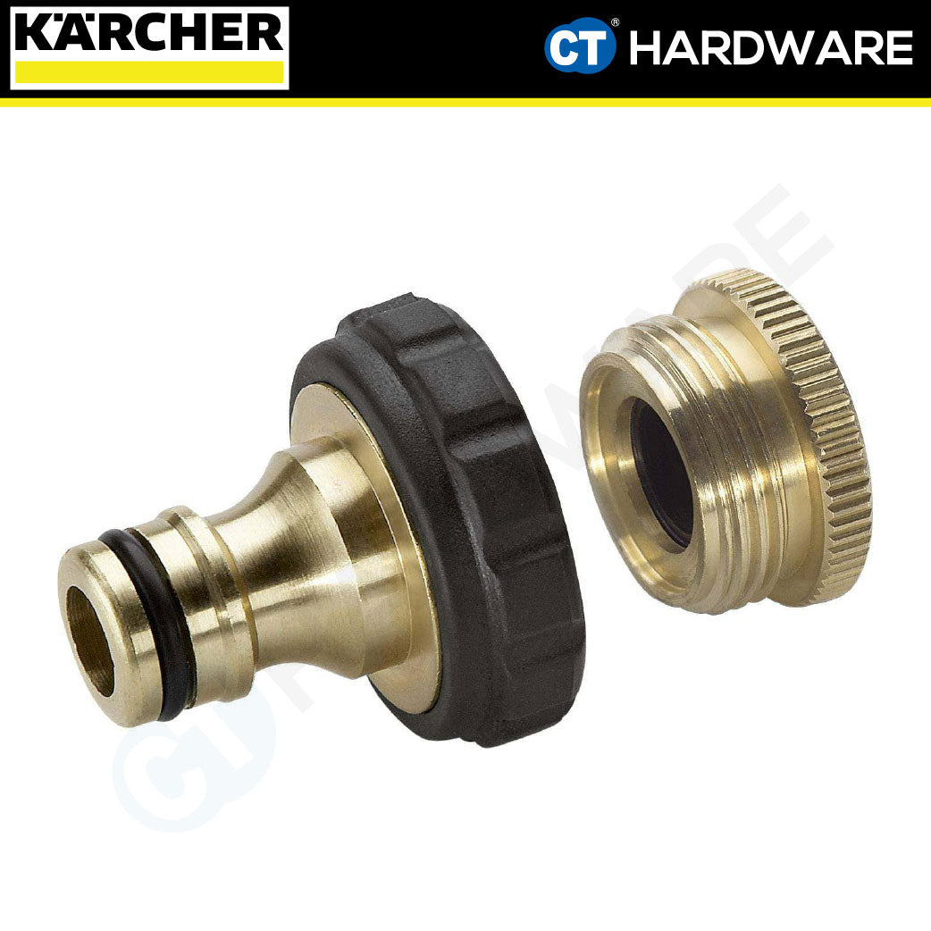 Karcher 26450130 Brass tap connector 3/4" thread with 1/2" thread reducer