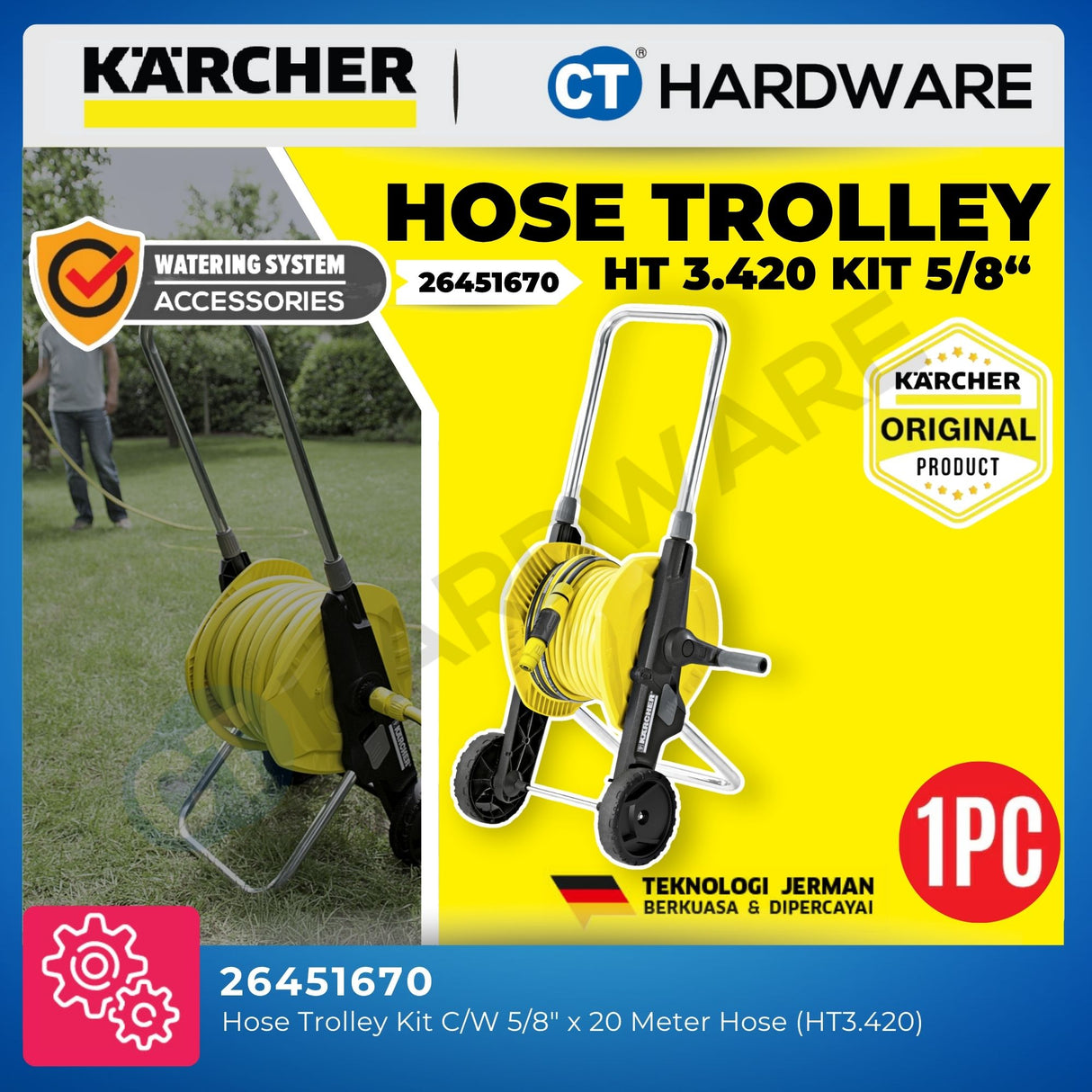 Karcher 26451670 Hose Trolley HT 3.420 Kit 5/8 20M