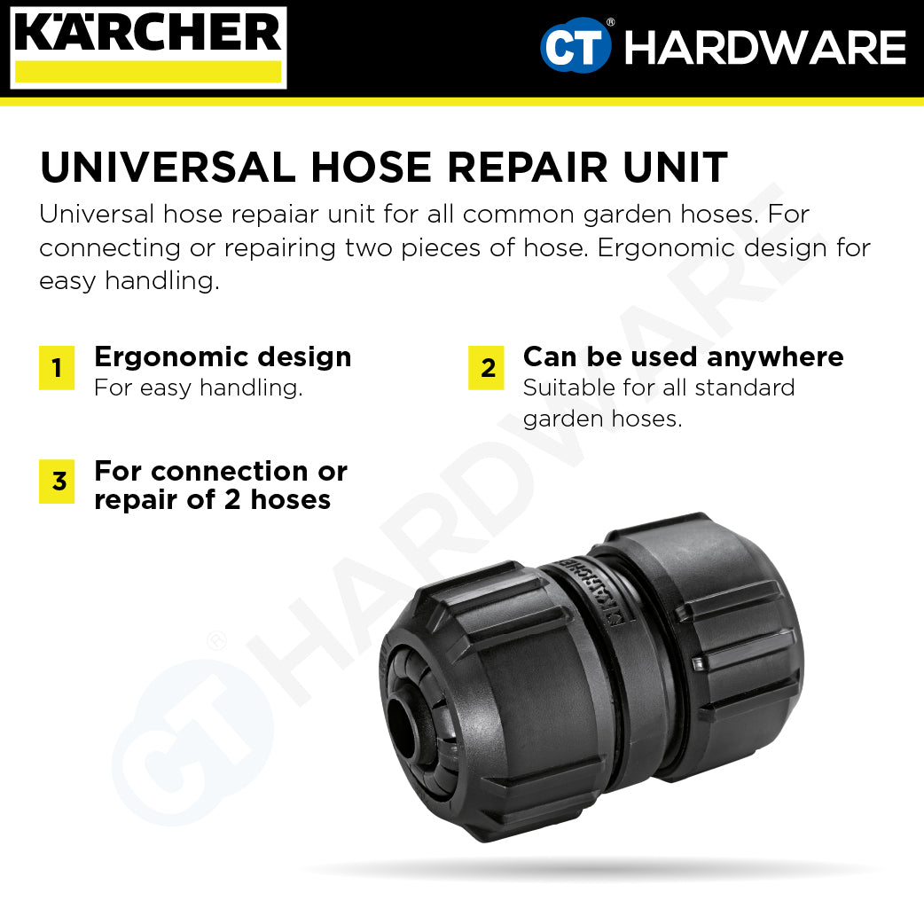 Karcher 26451970 Universal Hose Repair Unit, Hose Mender Use In Hose 1/2", 5/8", 3/4"