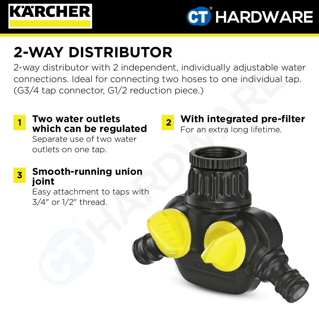 Karcher 26451990 Two Way Tap Adaptor