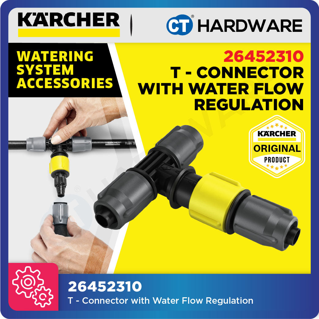 Karcher 26452310 T-Connector with Water Flow Regulation