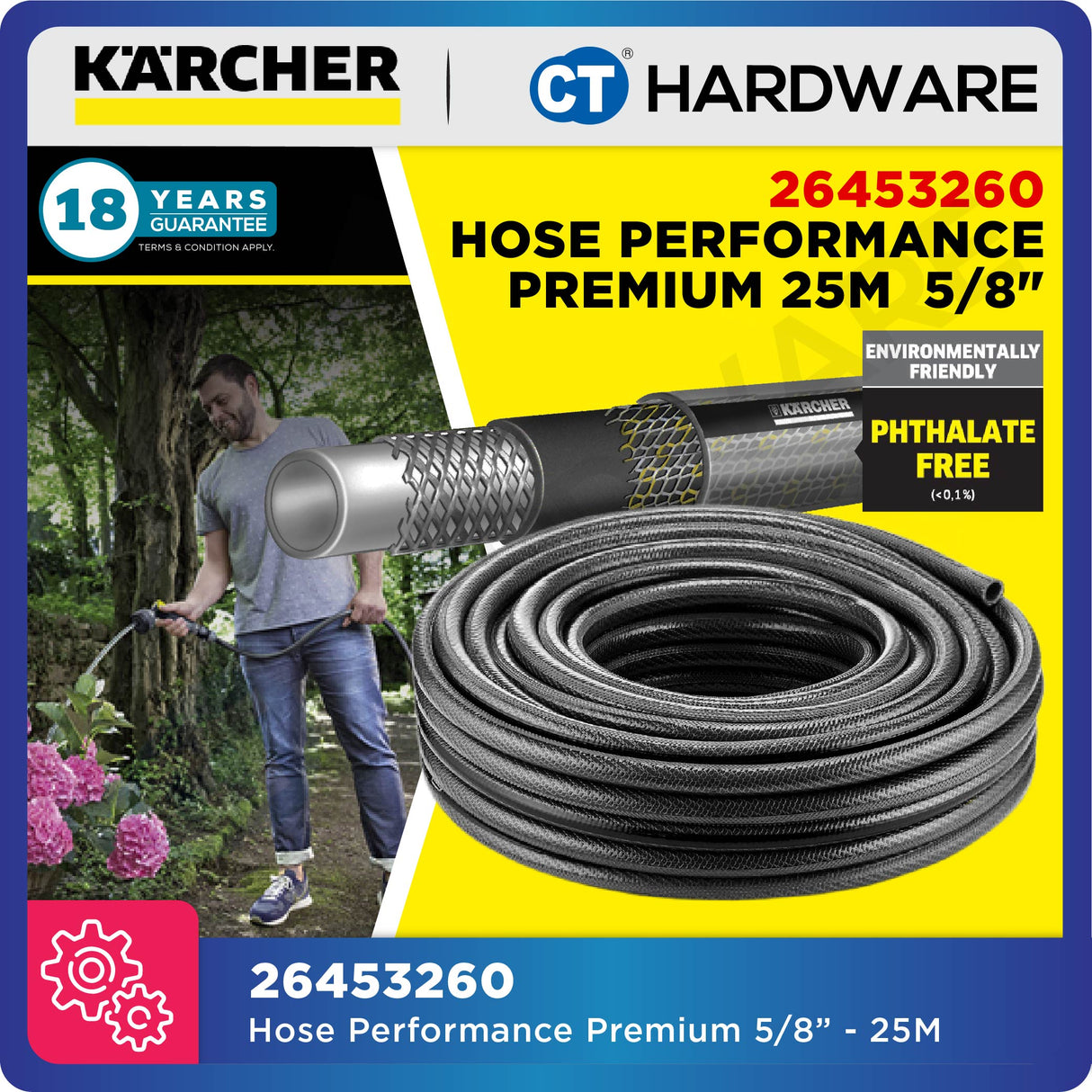 Karcher 26453260 Performance Premium Hose 5/8" x 25M