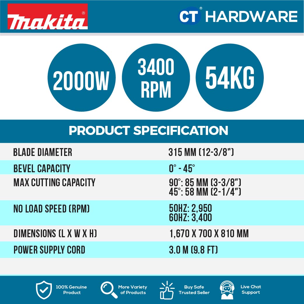 Makita 2712 Table Saw 315mm 2000W