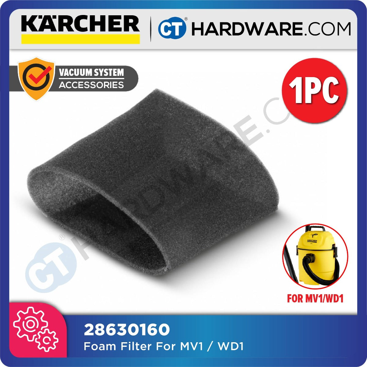 Karcher 28630160 Foam Filter MV 1/WD 1