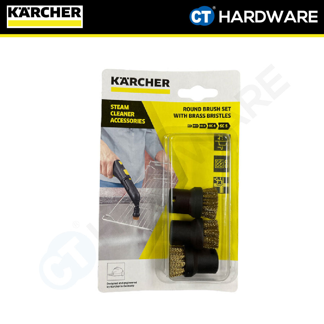 Karcher 28630610 Round brush kit with brass bristles