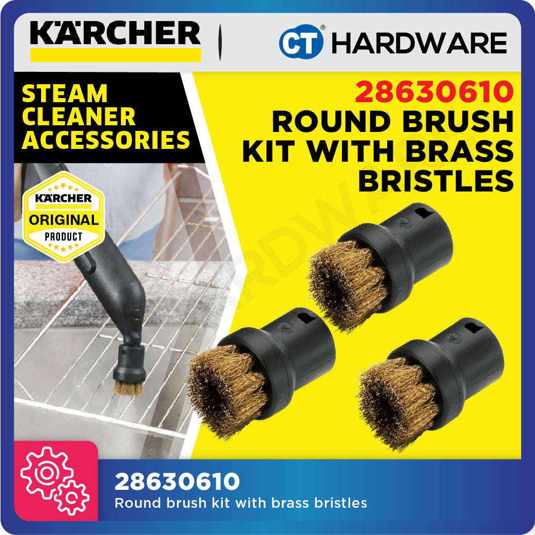 Karcher 28630610 Round brush kit with brass bristles