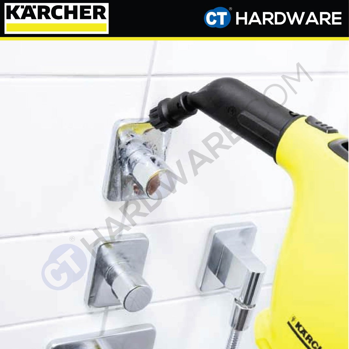 KARCHER 28632640 ROUND BRUSH SET WITH TWO BLACK & TWO YELLOW BRUSH FOR STEAM CLEANERS