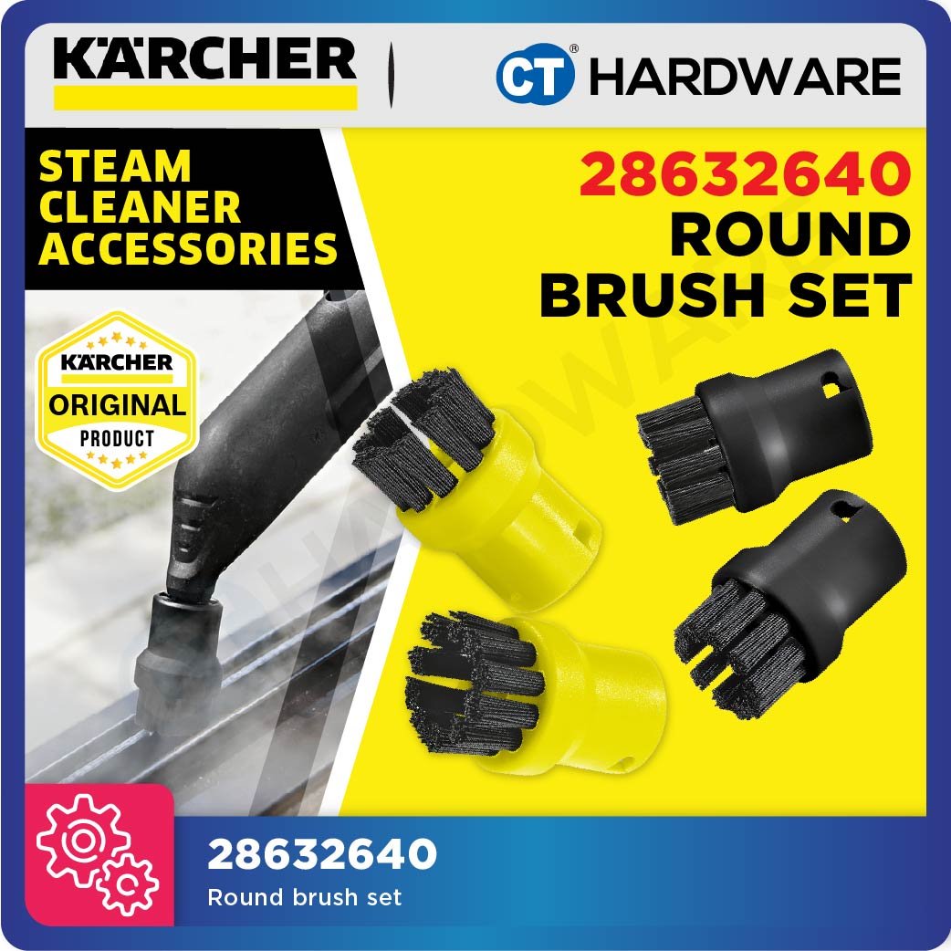 Karcher 28632640 Round Brush Set For Steam Cleaner