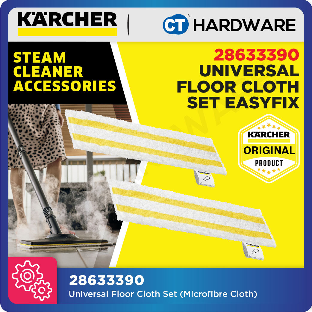 Karcher EasyFix Universal Floor Cloth Set with Garment Steamer for SC Series Steam Cleaner | 28633390 + 28633320 | Offer Set