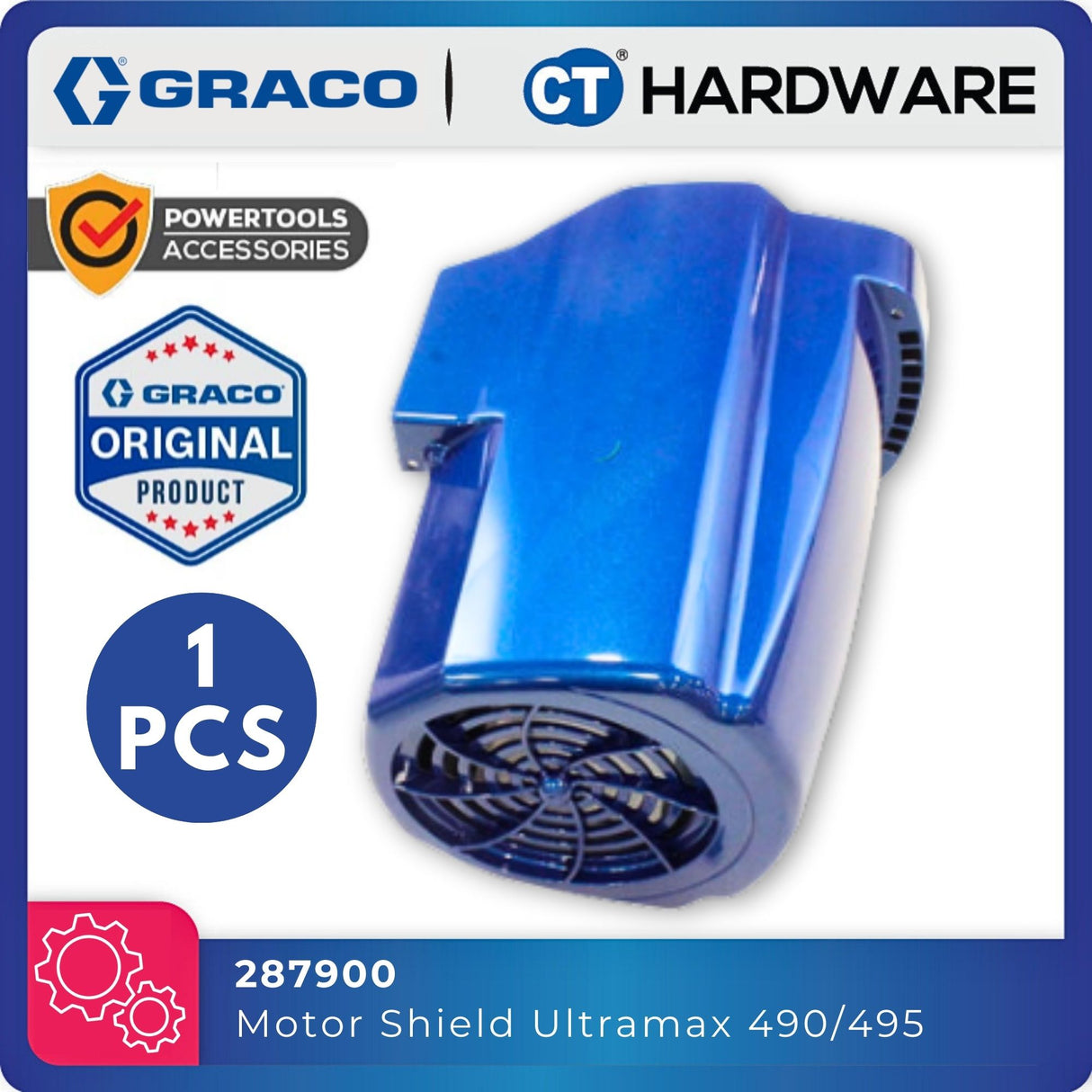 Graco 287900 Painted Motor Shield | OEM Motor Cover for UltraMax II 490 / 495