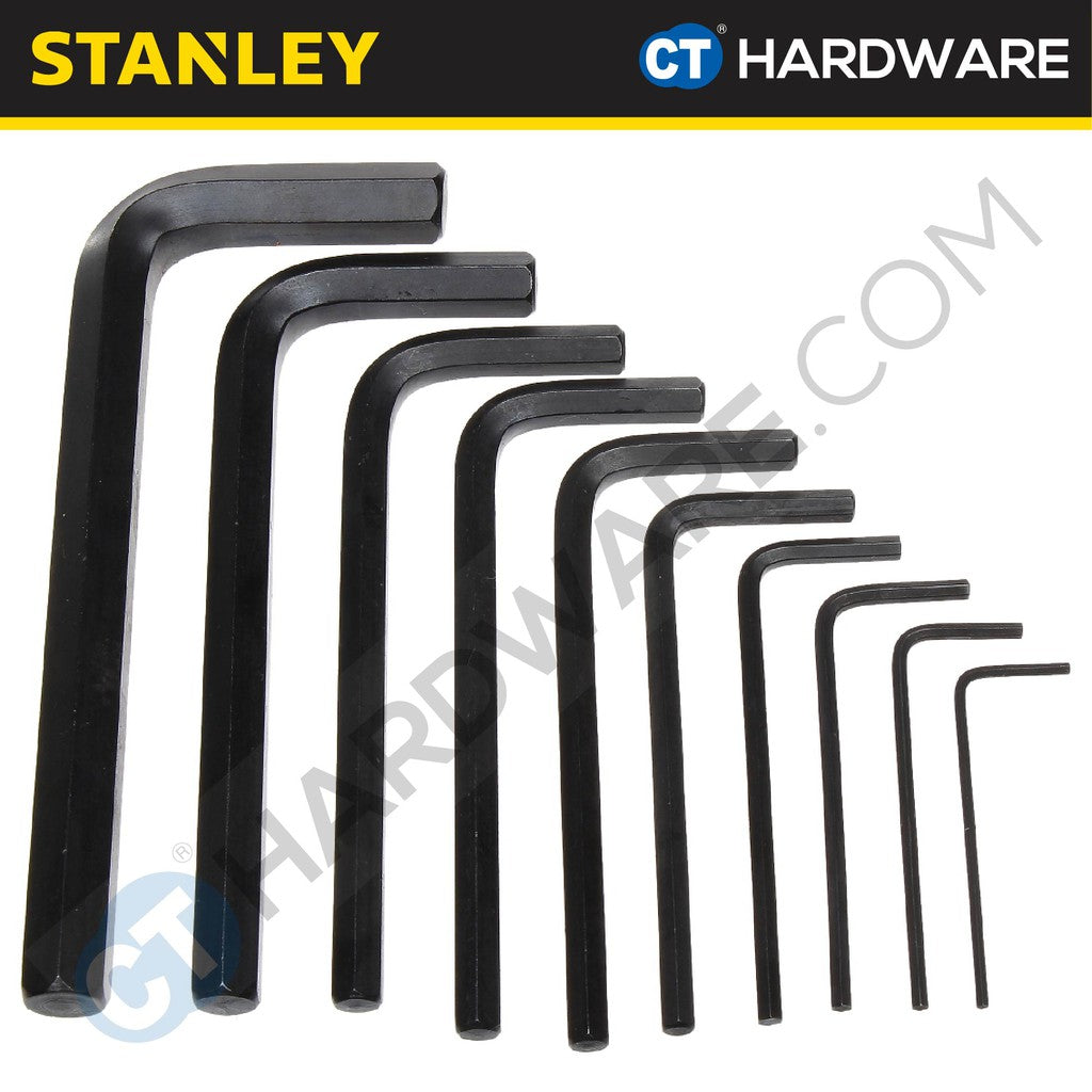 Stanley 69-253 Hex Key Set Short Arm Metric (10 pcs)