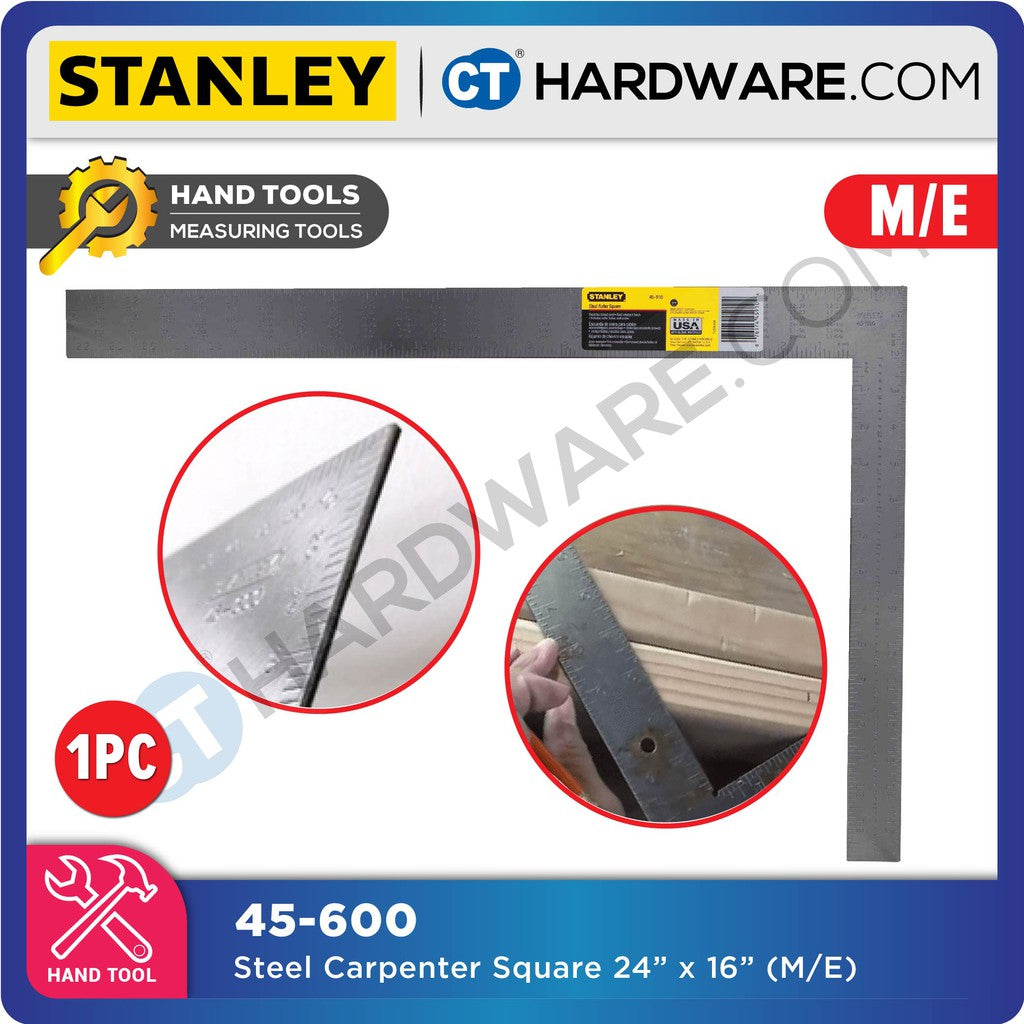 Stanley 45-600 Steel Carpenter Square 24" x 16" (M/E)
