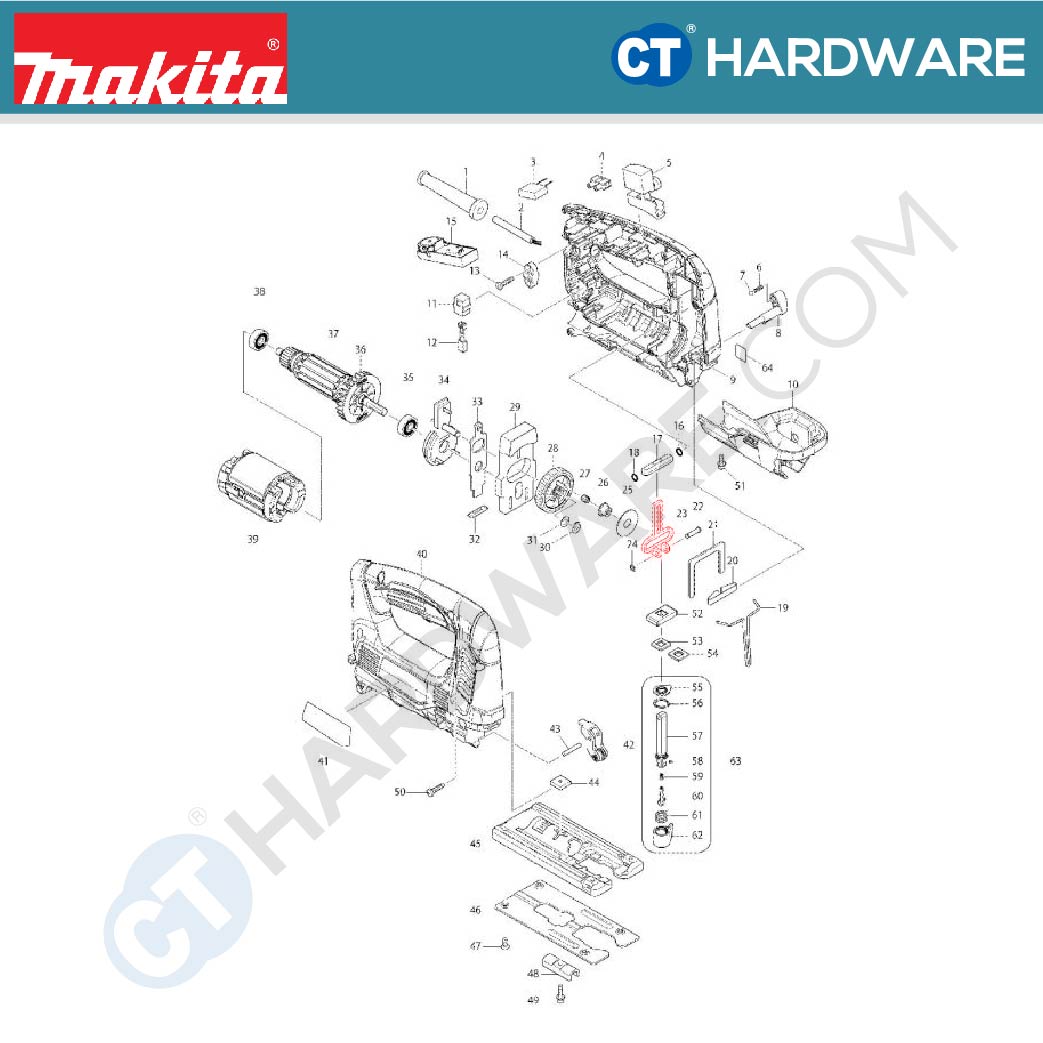 Makita 310484-7 Slider For JV0600