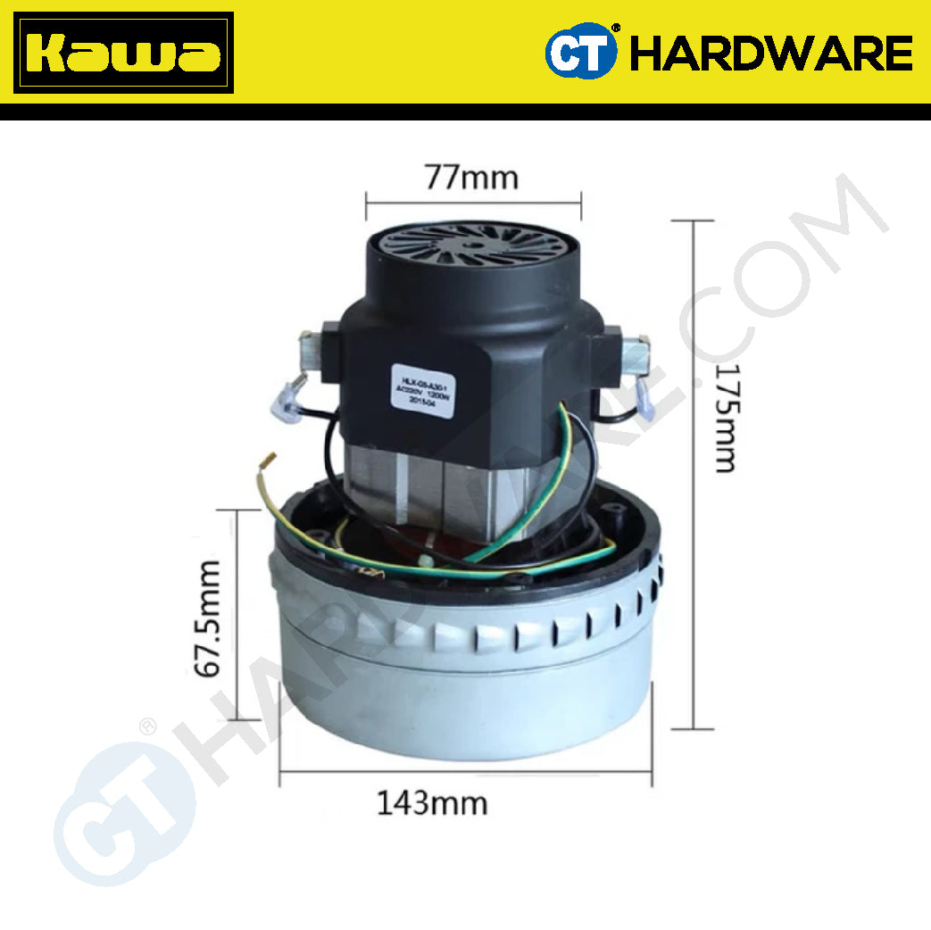 KAWA 3700301 Vacuum Cleaner Motor 1200W for ZD17810L / ZD220920L