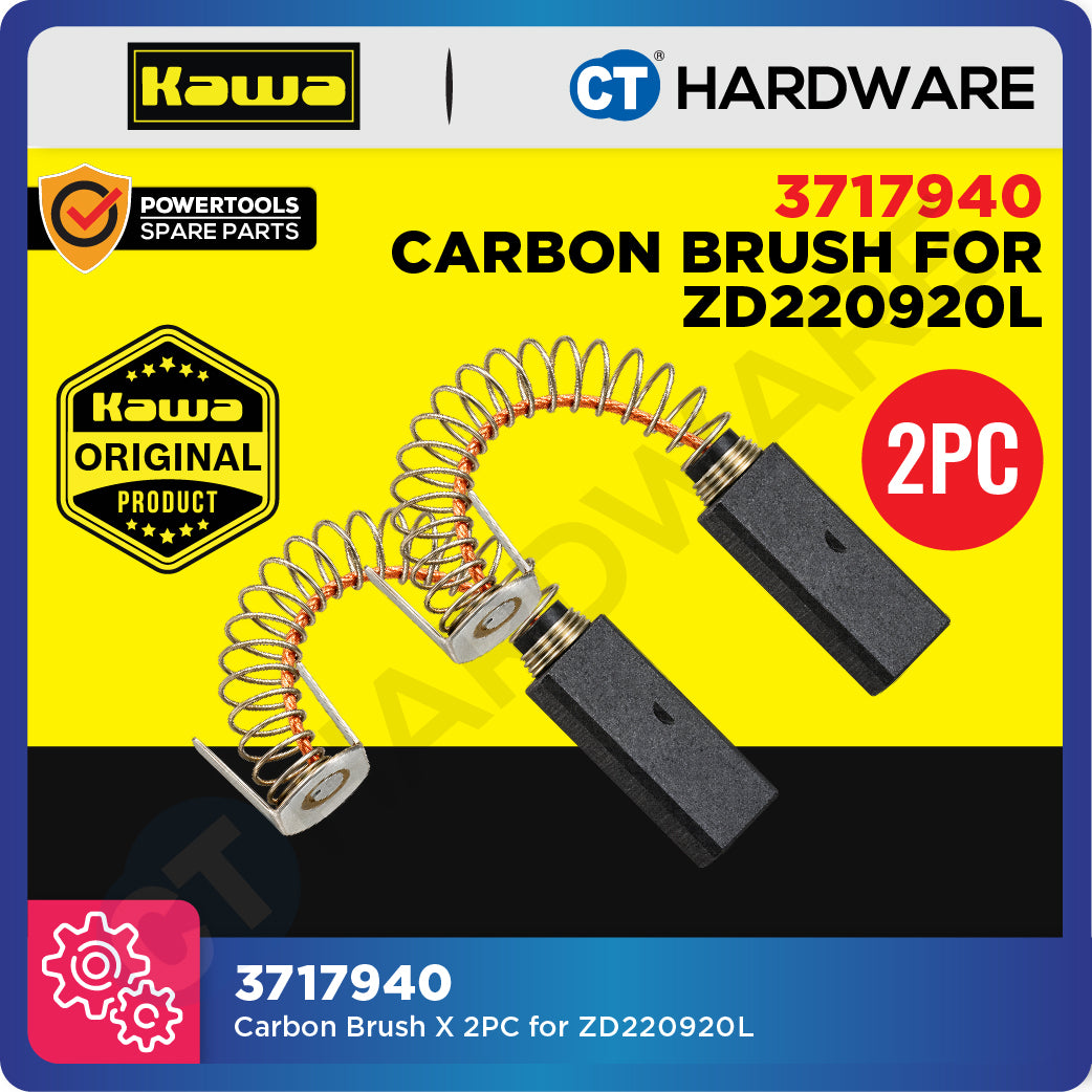 KAWA 3717940 Vacuum Cleaner Carbon Brush (2pcs) for ZD220920L
