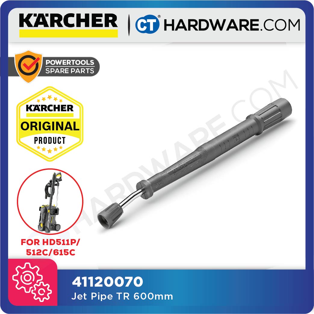 KARCHER 41120070 STAINLESS STEEL JET PIPE SPRAY LANCE TR 600MM ROTATABLE FOR HD511P / HD512C / HD615C