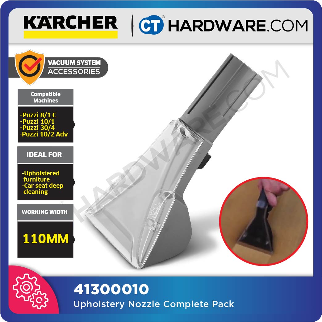 Karcher 41300010 Upholstery Nozzle Complete Pack for PUZZI 8/1 C & PUZZI 10/1