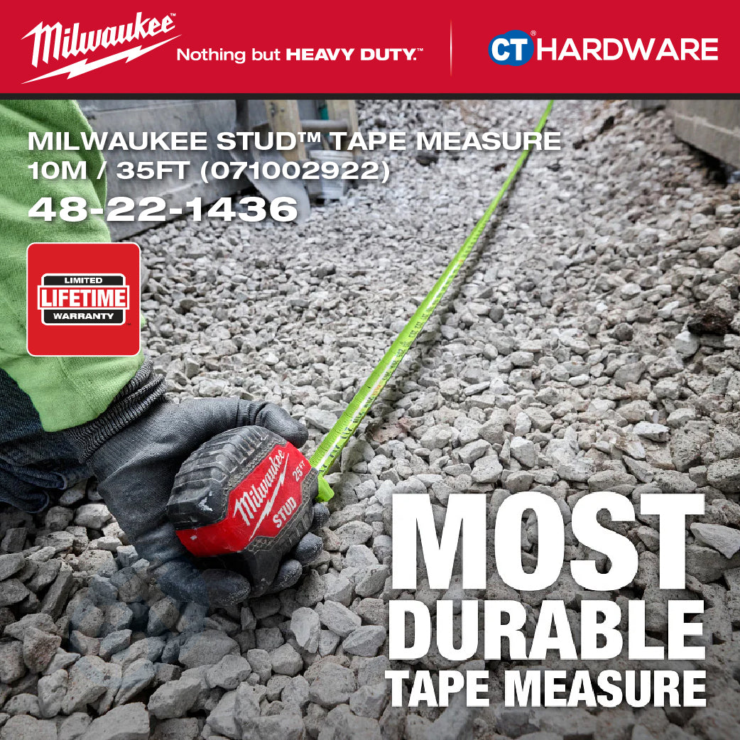 Milwaukee Short Tape Measures | Keychain Tape Measure 6FT/2M | Compact Magnetic Tape Measure 16FT/5M & 26FT/8 | STUD™ Tape Measure 35FT/10M | Measuring Tools | Alat Pengukur