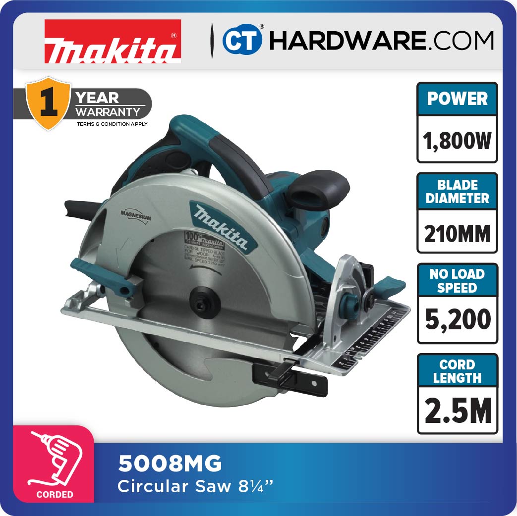 Makita 5008MG Circular Saw 8-1/4" 210mm 1800W