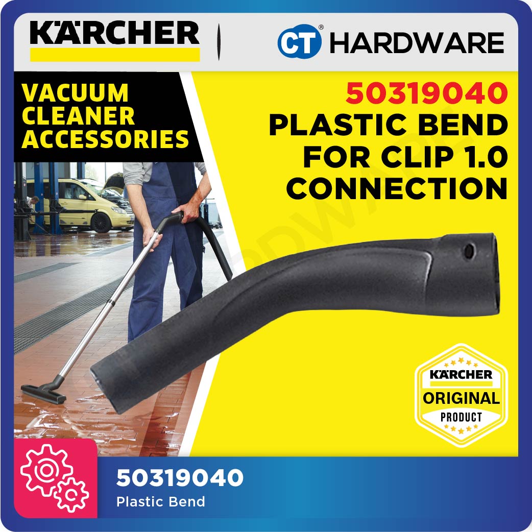 Karcher 50319040 Plastic Bend, NT, DN 40, clip 1.0 at hose end, cone at accessory end