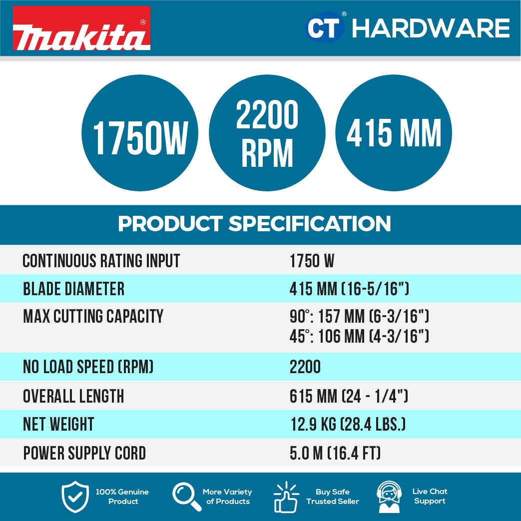 Makita 5402 Circular Saw 16-5/16" 415mm 1750W
