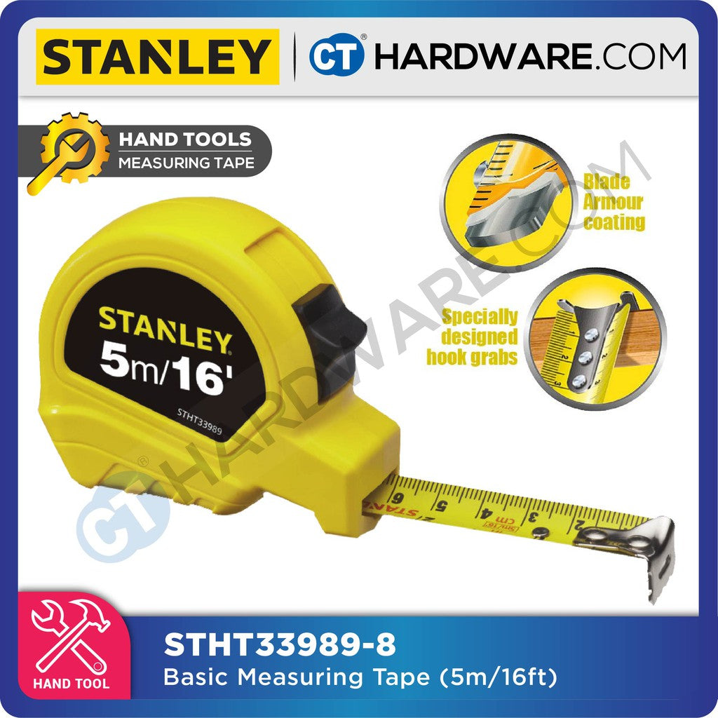 Stanley STHT33989-8 Basic Measuring Tape 5M/16ft