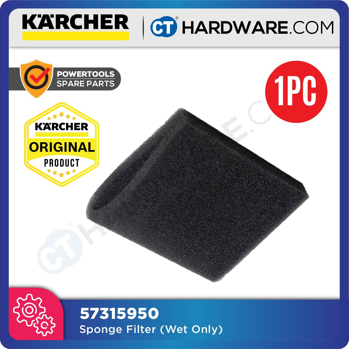 Karcher 57315950 Sponge Filter For WD2/MV2