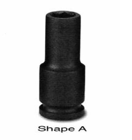 1/2"Dr Deep Length Impact Socket 6-point 8mm-36mm