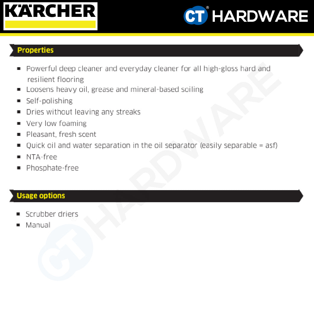 Karcher 62951740 FloorPro Shine Cleaner RM 755 10L (Low Foam)