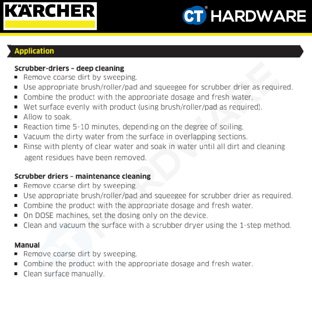 Karcher 62951740 FloorPro Shine Cleaner RM 755 10L (Low Foam)